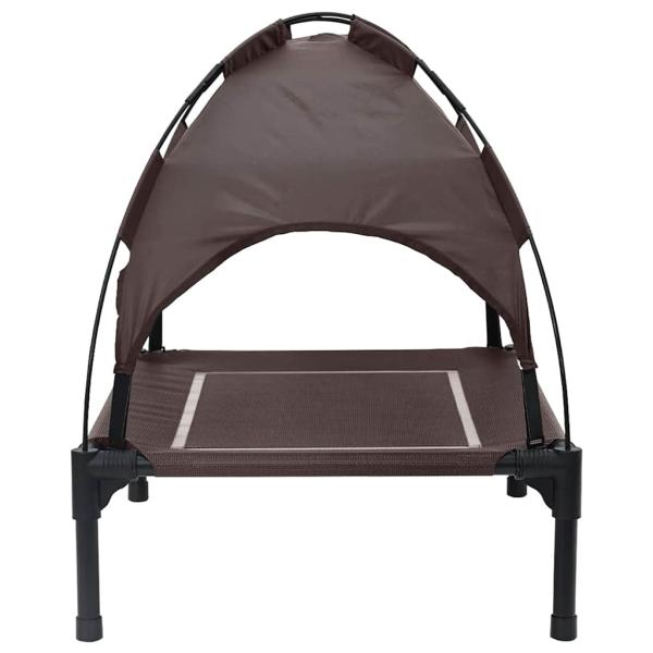 Erhöhtes Hundebett Braun Polyester, Metall Mittel