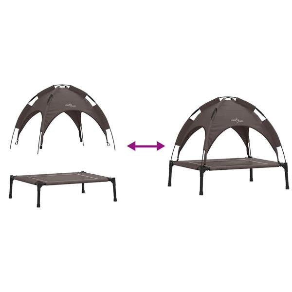 Erhöhtes Hundebett Braun Polyester, Metall Mittel