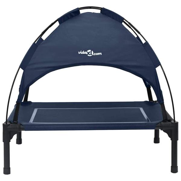 erhöhtes Hundebett Marineblau Stoff, Metall 71 x 64 x 71 cm