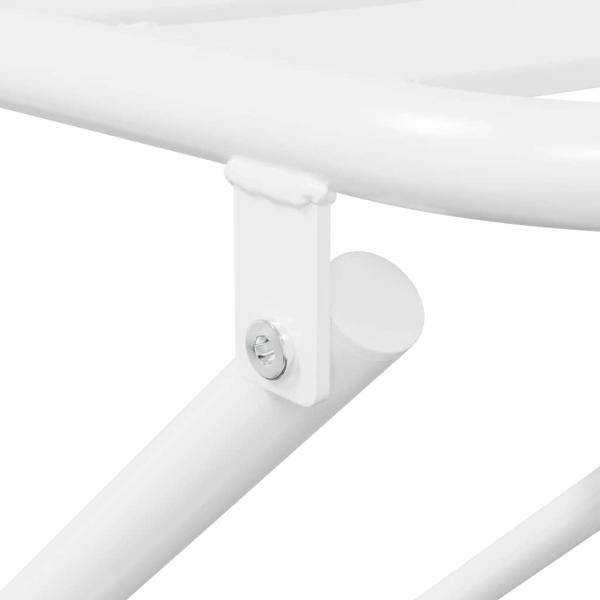 3-teiliges Klapp-Bistro-Set Weiß Stahl