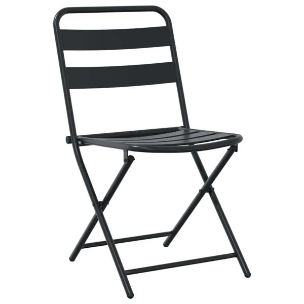 3-teiliges faltbares Bistro-Set anthrazit Stahl