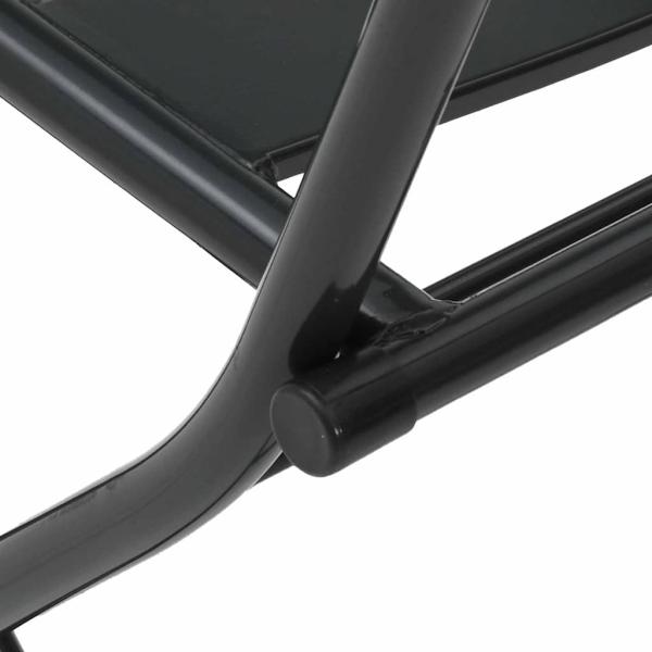 3-teiliges faltbares Bistro-Set anthrazit Stahl