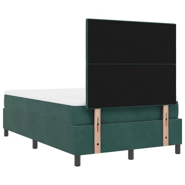 Boxspringbett mit Matratze Dunkelgrün Samt