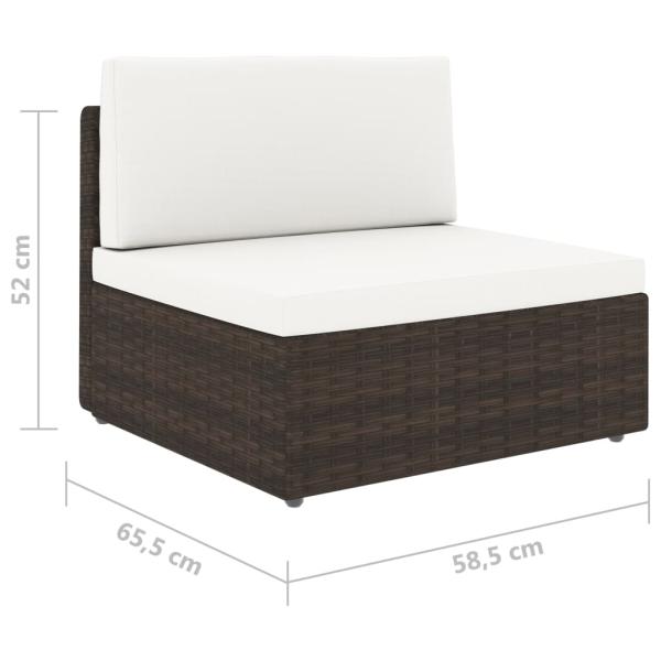 Modulares 2-Sitzer-Sofa Poly Rattan Braun