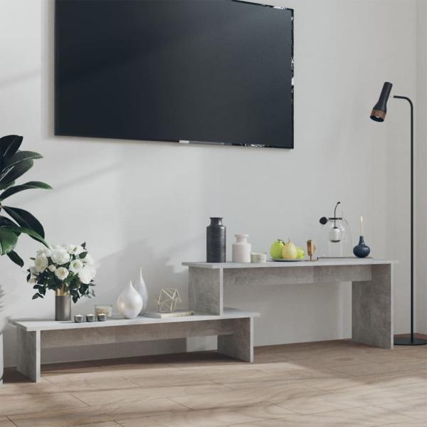 ARDEBO.de - TV-Schrank Betongrau 180x30x43 cm Holzwerkstoff