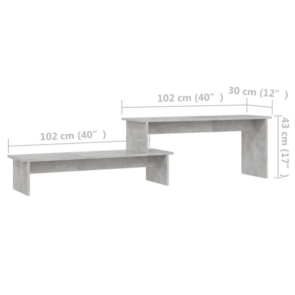 TV-Schrank Betongrau 180x30x43 cm Holzwerkstoff