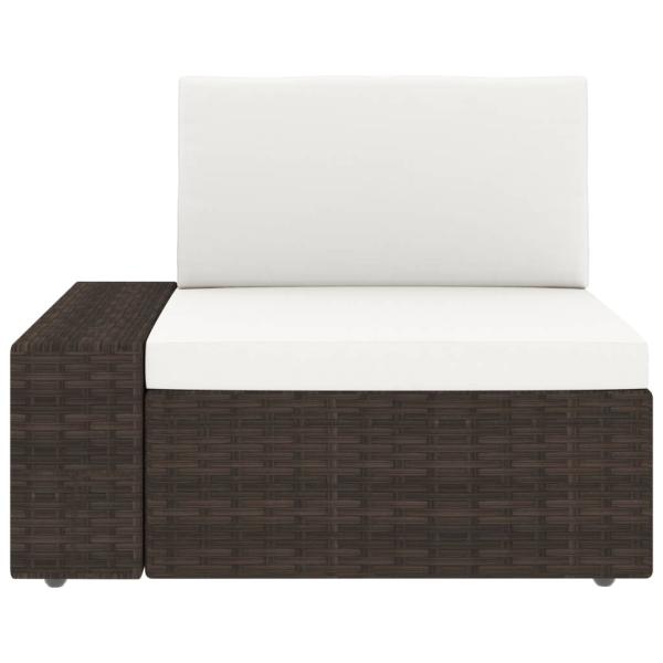 4-tlg. Garten-Lounge-Set Poly Rattan Braun