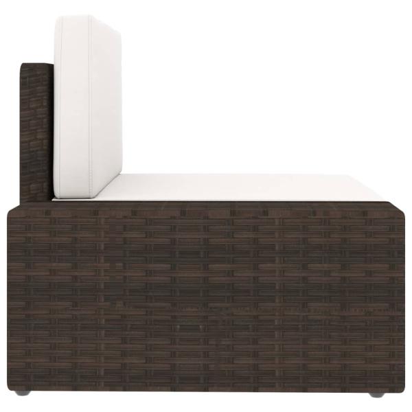 4-tlg. Garten-Lounge-Set Poly Rattan Braun
