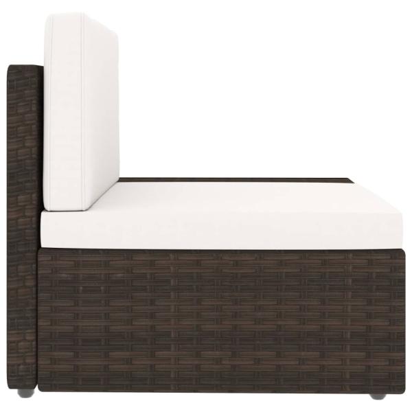4-tlg. Garten-Lounge-Set Poly Rattan Braun