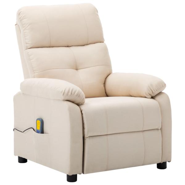 Massagesessel Creme Stoff