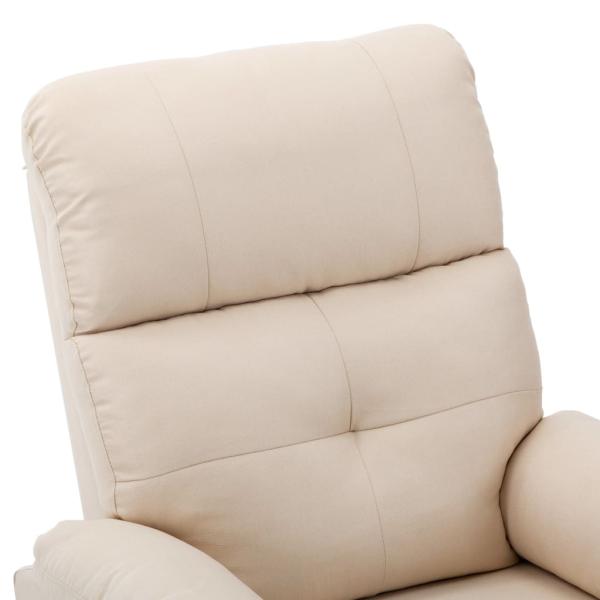 Massagesessel Creme Stoff