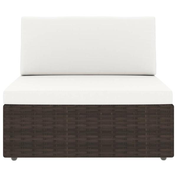 10-tlg. Garten-Lounge-Set Poly Rattan Braun