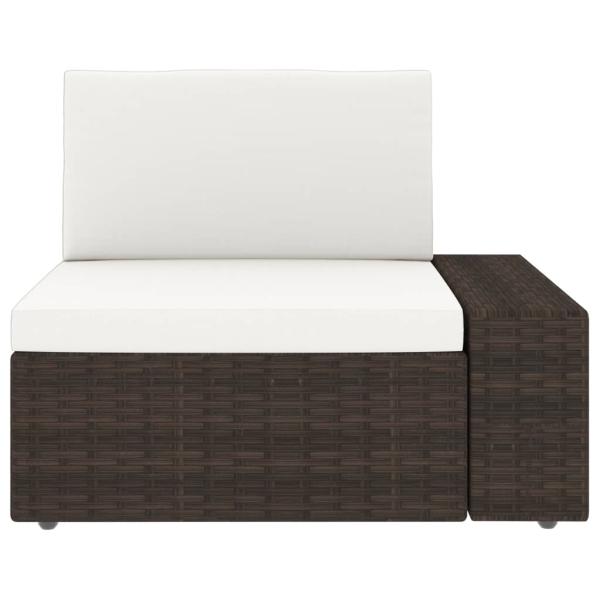 10-tlg. Garten-Lounge-Set Poly Rattan Braun