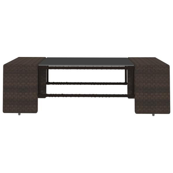 10-tlg. Garten-Lounge-Set Poly Rattan Braun