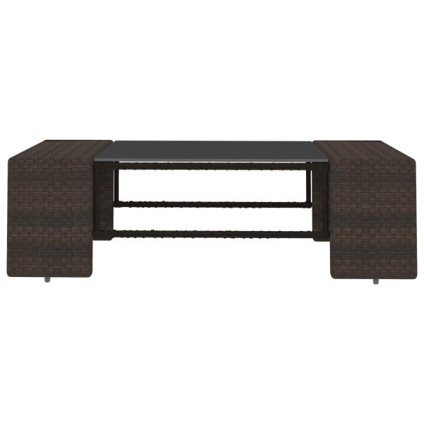 6-tlg. Garten-Lounge-Set mit Kissen Braun Poly Rattan