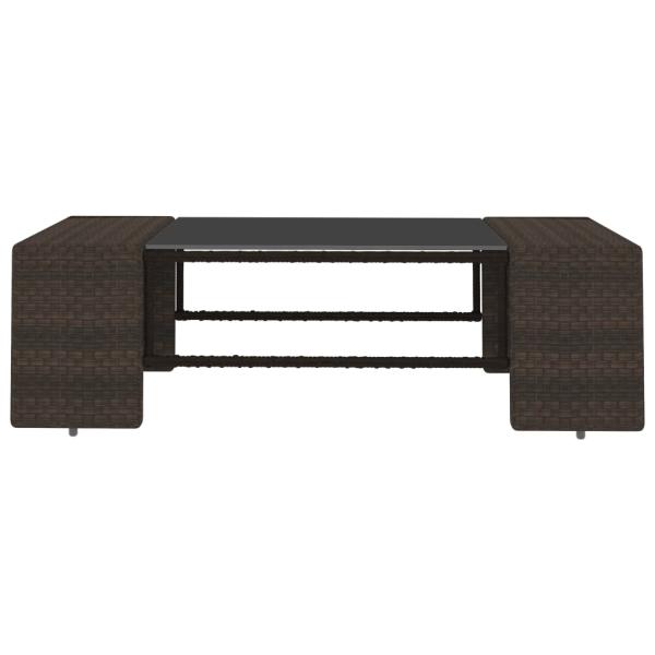 5-tlg. Garten-Lounge-Set Poly Rattan Braun