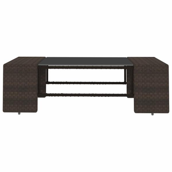 7-tlg. Garten-Lounge-Set Poly Rattan Braun