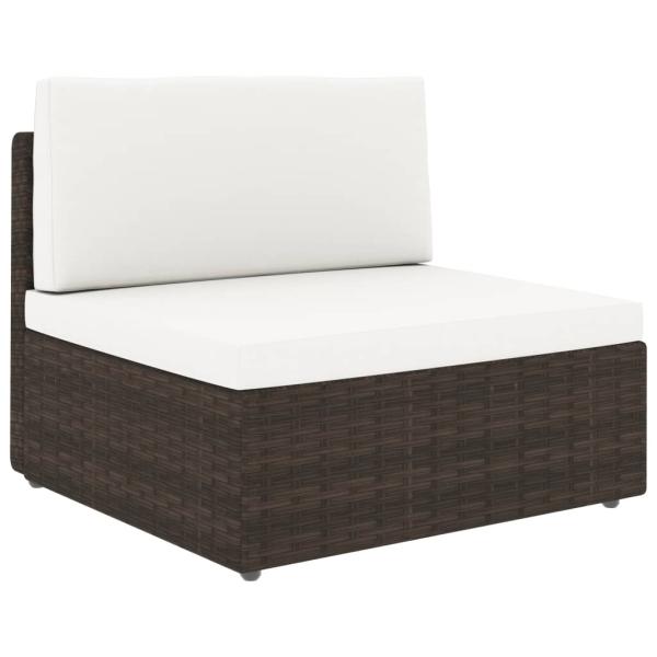 7-tlg. Garten-Lounge-Set Poly Rattan Braun