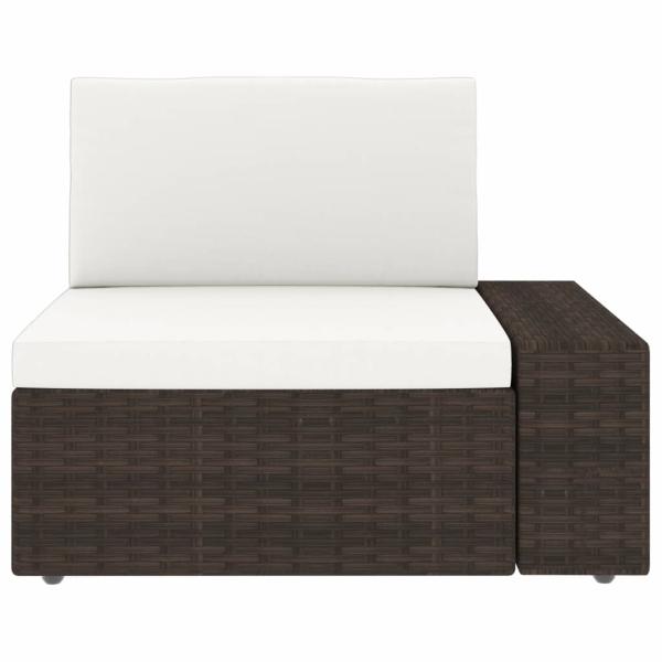 7-tlg. Garten-Lounge-Set Poly Rattan Braun