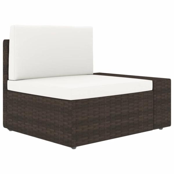 7-tlg. Garten-Lounge-Set Poly Rattan Braun