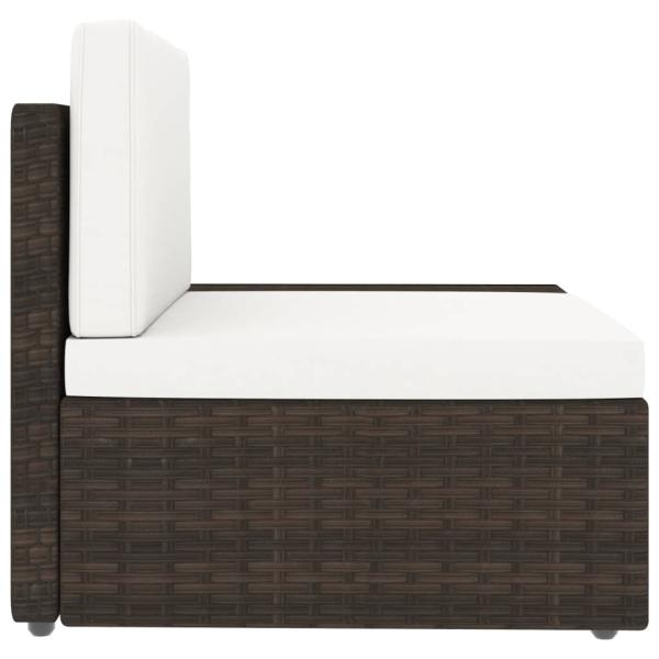7-tlg. Garten-Lounge-Set Poly Rattan Braun