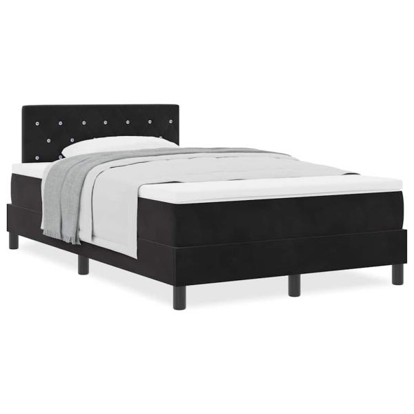 Boxspringbett mit Matratze Schwarz Samt