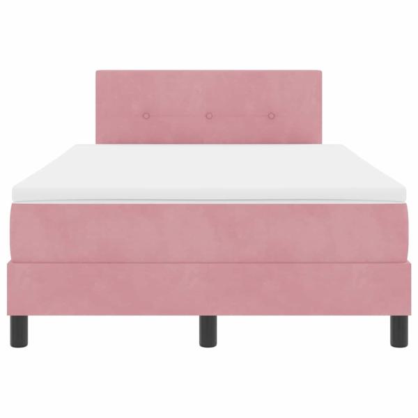 Boxspringbett mit Matratze Rosa Samt