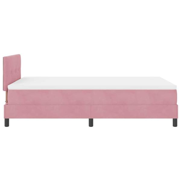 Boxspringbett mit Matratze Rosa Samt