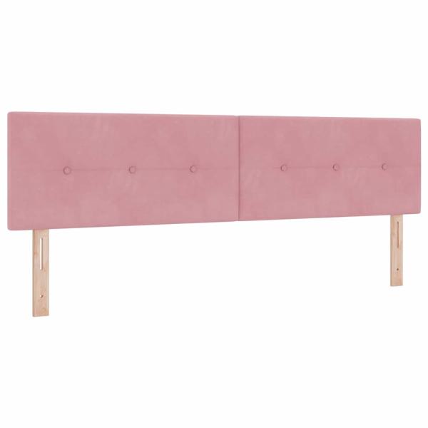 Boxspringbett mit Kopfteil Rosa 180 x 200 cm Samt