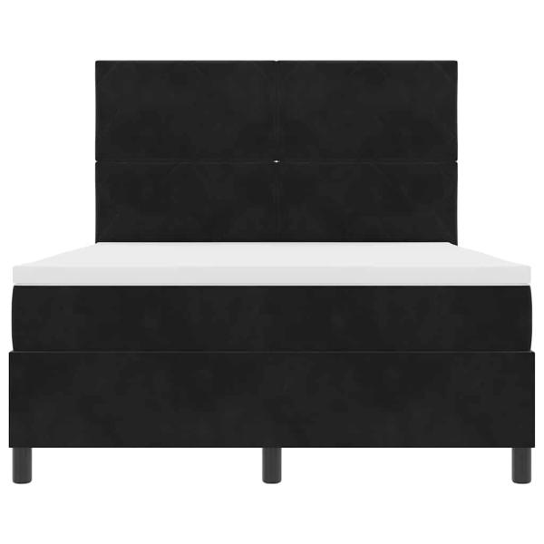 Boxspringbett mit Matratze Schwarz 140x190 cm Samt