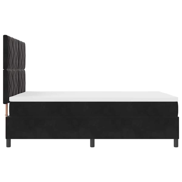 Boxspringbett mit Matratze Schwarz 140x190 cm Samt