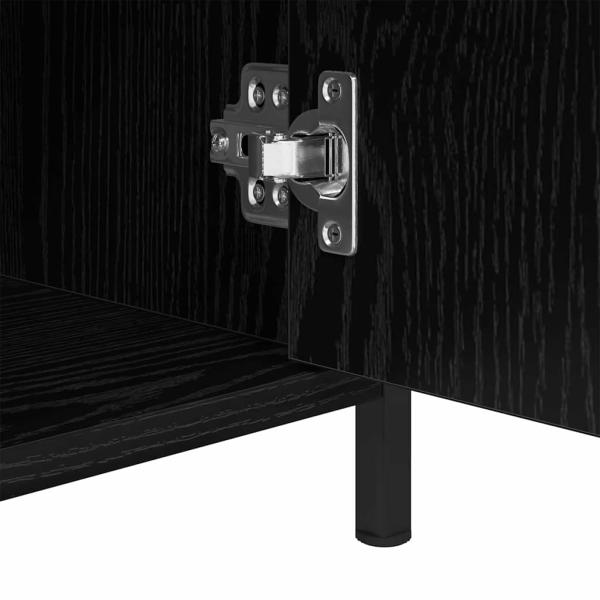 Nachttisch Schwarz Eiche 40x42x60 cm Holzwerkstoff