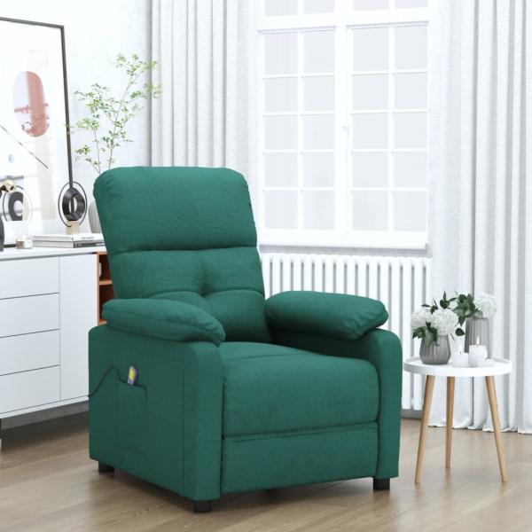 ARDEBO.de - Massagesessel Dunkelgrün Stoff