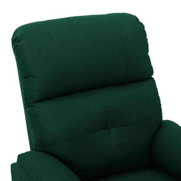 Massagesessel Dunkelgrün Stoff