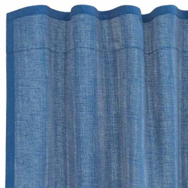 Voile Vorhänge mit Stangentaschen 2 Stk. Königsblau