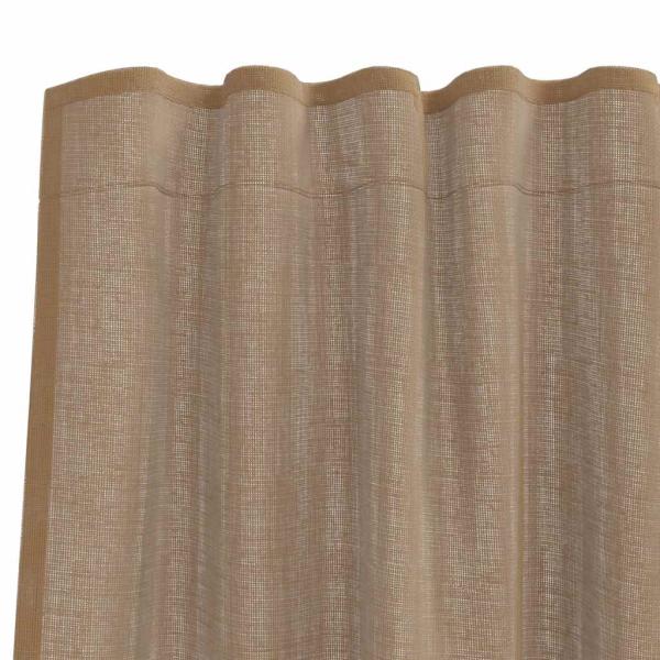 Voile Vorhänge mit Stangentaschen 2 Stk. Hellbraun