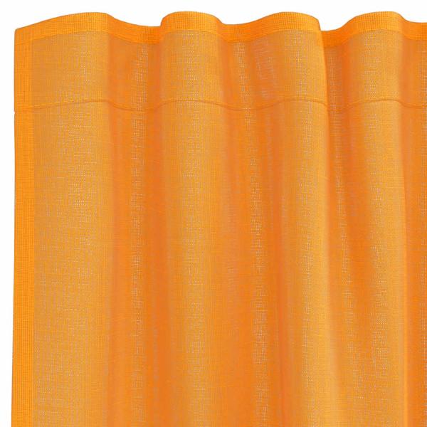 Voile Vorhänge mit Stangentaschen 2 Stk. Orange