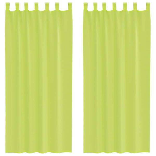 Voile Vorhänge mit Lasche 2 Stk. Apfelgrün