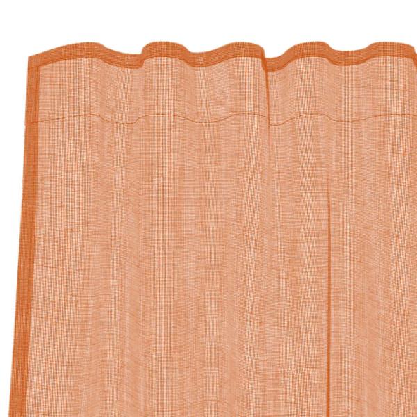 Voile Vorhänge mit Stangentaschen 2 Stk. Terrakotta