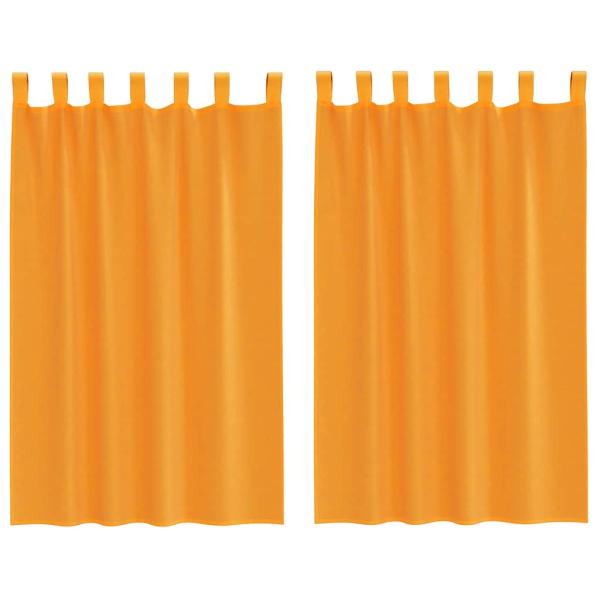 ARDEBO.de - Voile Vorhänge mit Schlaufen 2 Stk. Orange 140x175 cm