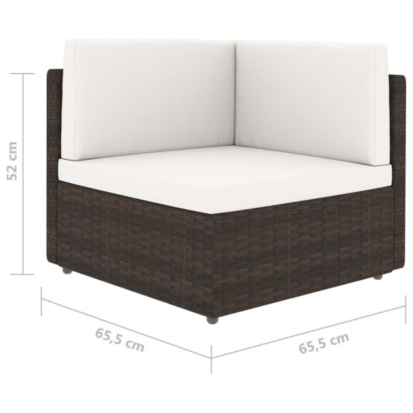 Modulares 2-Sitzer-Sofa Poly Rattan Braun