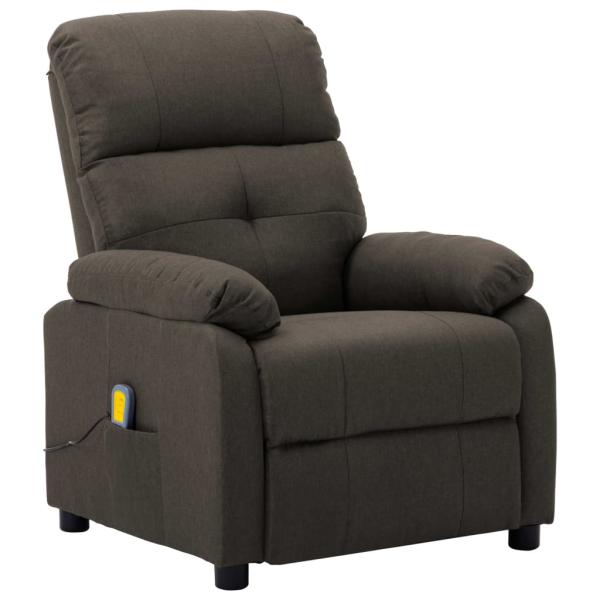 Massagesessel Taupe Stoff