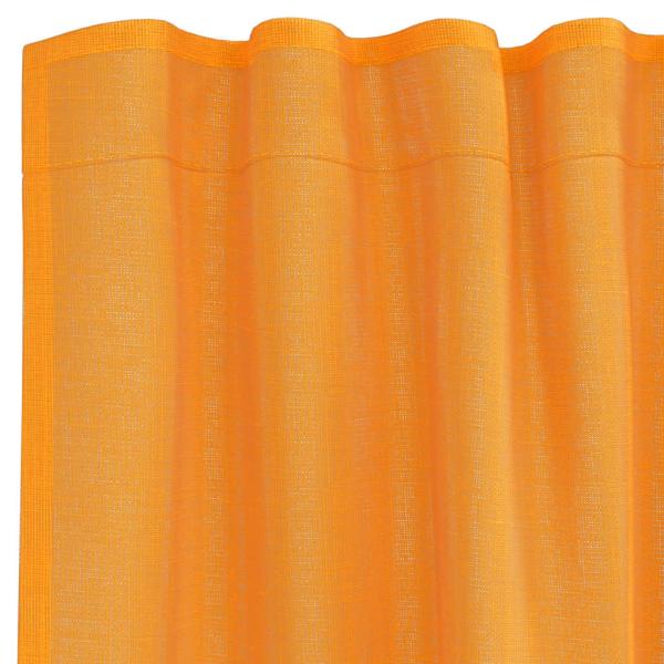 ARDEBO.de - Voile Vorhänge mit Stangentaschen 2 Stk. Orange