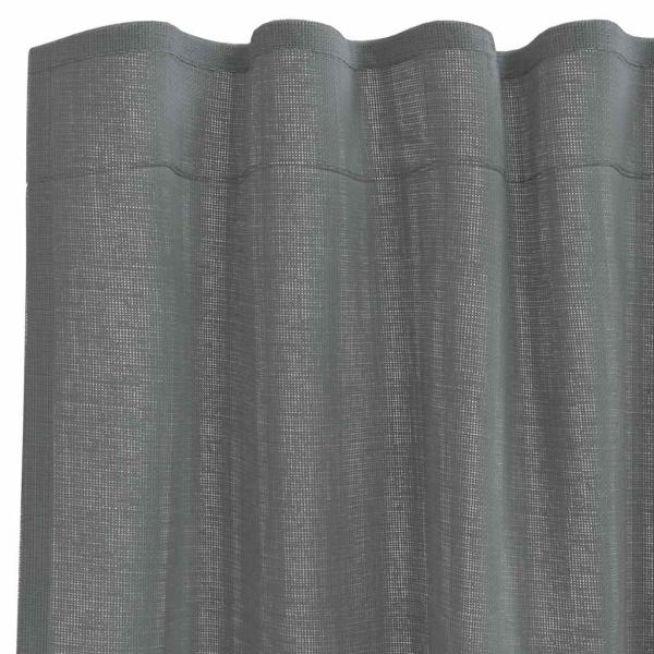 Voile Vorhänge mit Stangentaschen 2 Stk. Dunkelgrau