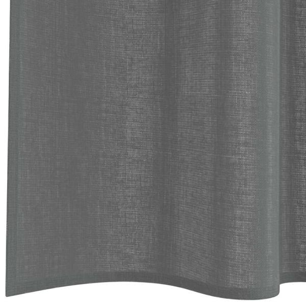 Voile Vorhänge mit Stangentaschen 2 Stk. Dunkelgrau