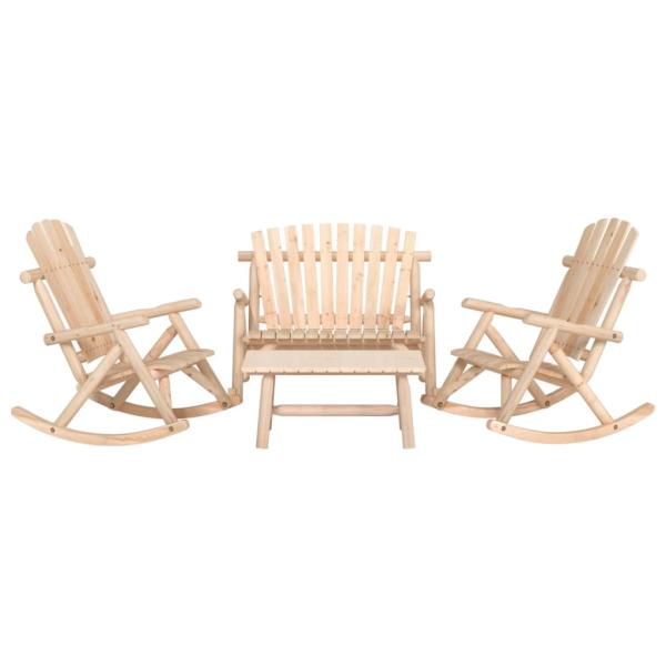 ARDEBO.de - 4-tlg. Garten-Lounge-Set Massivholz Fichte