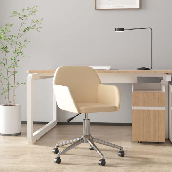 ARDEBO.de - Bürostuhl Drehbar Creme Stoff