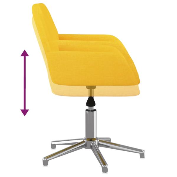 Bürostuhl Drehbar Hellgelb Stoff