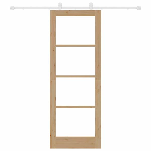Schiebetür mit Beschläge-Set 'ORKDAL'Massivholz & Glas