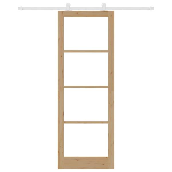 Schiebetür mit Beschlagset 'ORKDAL'Massivholz & Glas